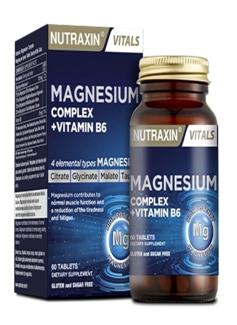Magnesium Complex with Vitamin B6 Dietary Supplement 60 Tablet