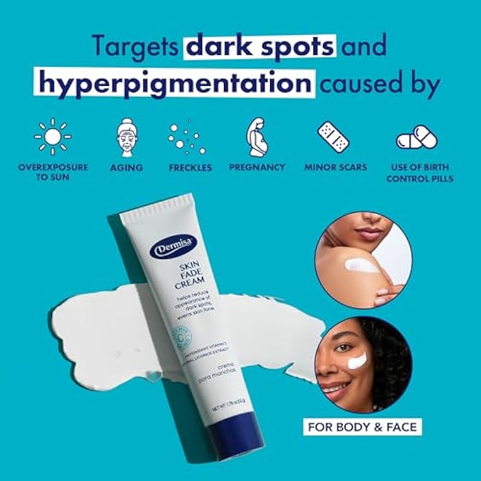Dermisa Skin Fade Cream with Vitamin C | Helps Reduce Dark Spots and Age Spots | All Skin Types | 1.78 OZ | Pack of 1 - Image 2