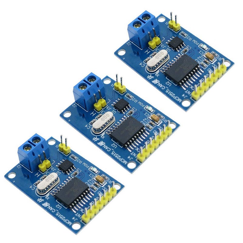 Comidox 3Pcs MCP2515 CAN Bus Module TJA1050 Receiver SPI Module for Arduino 51 MCU ARM Controller Development Board(with 40pin Dupont Cable)
