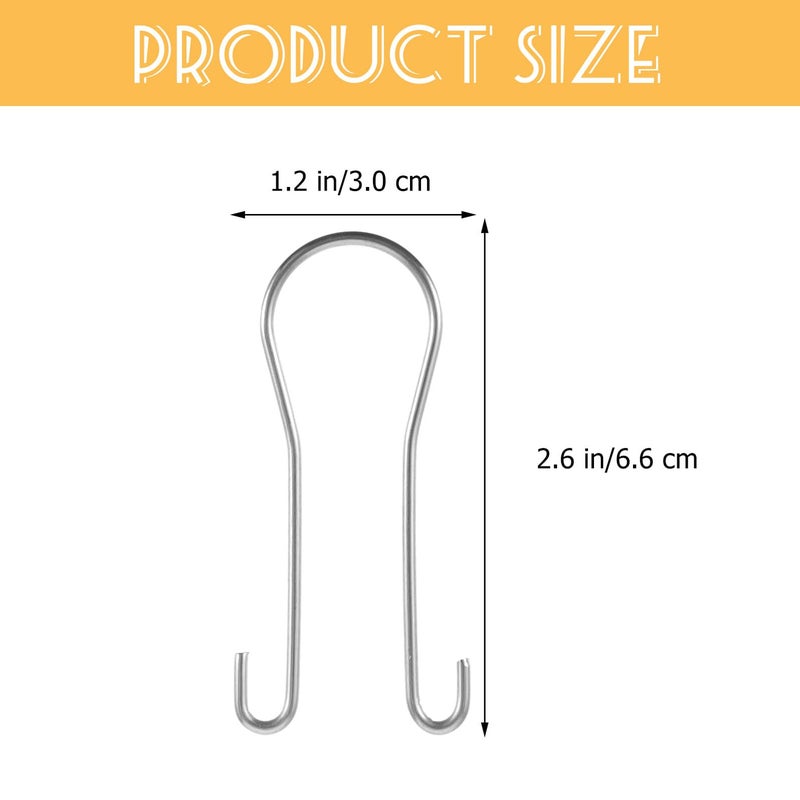 Stainless Steel Double Sided Heavy Duty Towel Hooks 50 Pack Over Shower Door Bathroom - Image 3