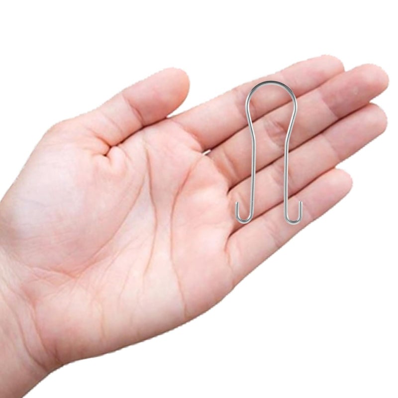 Stainless Steel Double Sided Heavy Duty Towel Hooks 50 Pack Over Shower Door Bathroom - Image 5