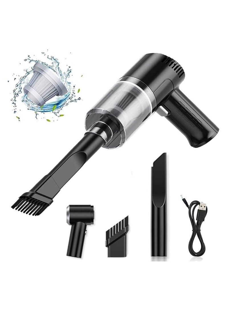 ليمتليس مكنسة سيارة محمولة 3 في 1 لاسلكية قابلة لإعادة الشحن، مكنسة سيارة لاسلكية قابلة لإعادة الشحن بقوة 8000 باسكال، 2 مرشحات قابلة للغسل ومحرك قوي بدون فرش، للسيارة، تنظيف المنزل والمكتب - Image 2
