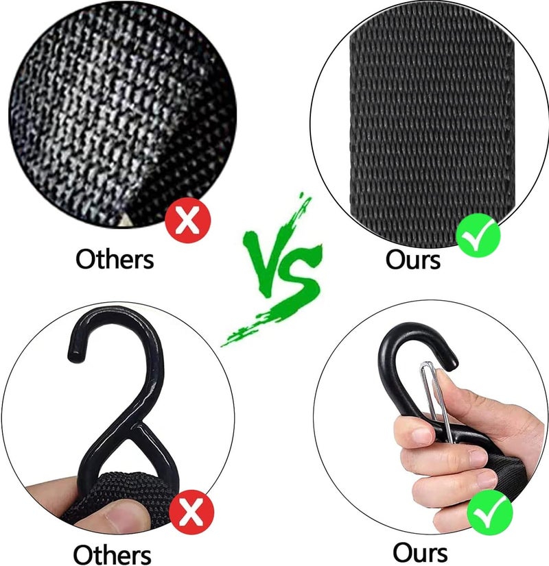 Rosemarie Cam Buckle Tie Down Straps with Hooks and Integrated Soft Loops, Heavy Dudy Lashing Straps for Motorcycle, Boat, Kayak, Truck, Trailer, Dirt Bike, Car Securing Straps 10 feet 2200lbs Break Strength - Image 4