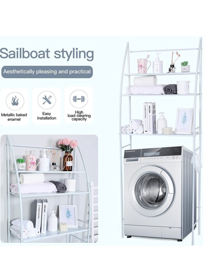 3 Layer Metal Washing Machine Storage Shelf Rack,Space Saver Shelf Organizer Holder - Image 4