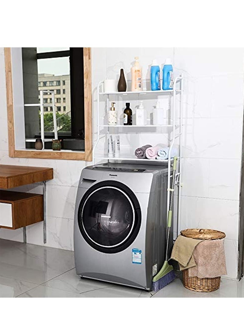 3 Layer Metal Washing Machine Storage Shelf Rack,Space Saver Shelf Organizer Holder - Image 1