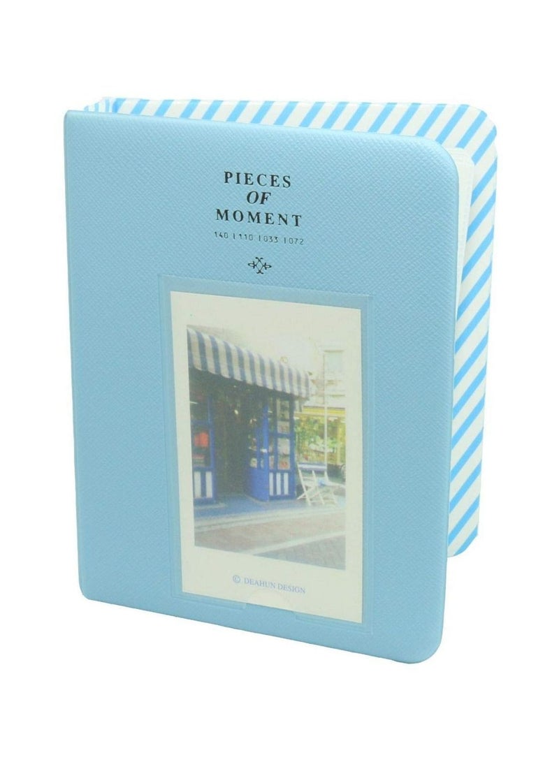 Pieces of Moment Mini Book Album Instax Mini 7s 8 25 50s 90polaroid 64 Photos Blue - Image 1