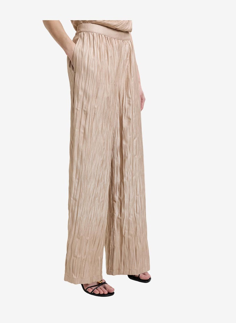French Connection Women's Warm Neutral Novie Crinkle Trouser - Image 3