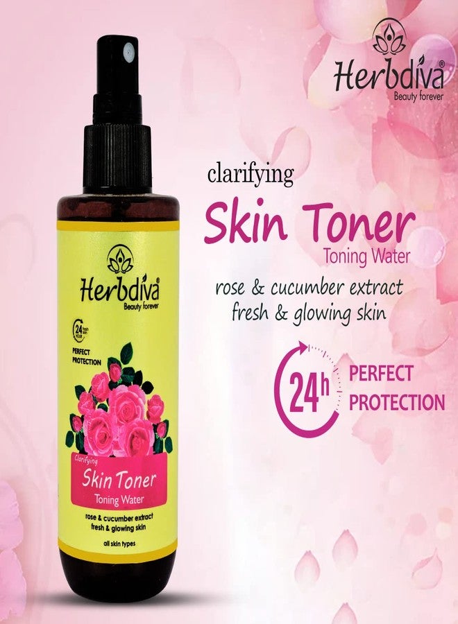 هيربيفا تونر هيربديفا المنقي للبشرة بخلاصة الورد، ماء منعش 100 مل | خلاصة الورد والخيار، لبشرة نضرة ومشرقة، عبوة من 3 قطع - Image 2