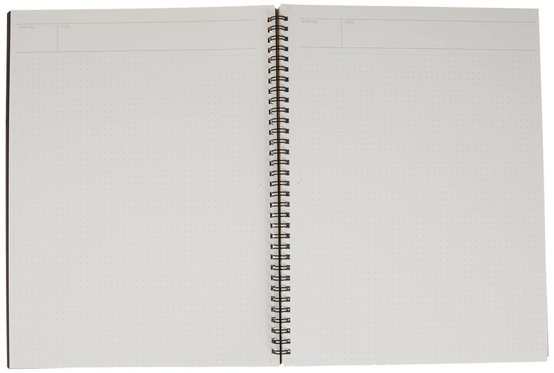 Maruman دفتر مارومان MNEMOSYNE 11.69 × 8.66 بوصة (A4)، شبكة نقطية 5 مم، 70 ورقة (N109)، أبيض - Image 3