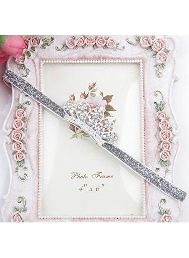 XICHEN®Baby Girls Crown Headband Newborn Princess Head Band Headdress Elastic Hair Band (Crystal -2Pack) - Image 4