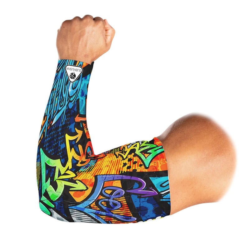 SUBHUSHA Arm Sleeve Unisex Sports Compression Sun Protection UV UPF 50 Cooling Sleeve Tattoo Cover Up Men & Women Cycling Cricket Biking Riding Golf Football Basketball & Running DP13 - Image 3
