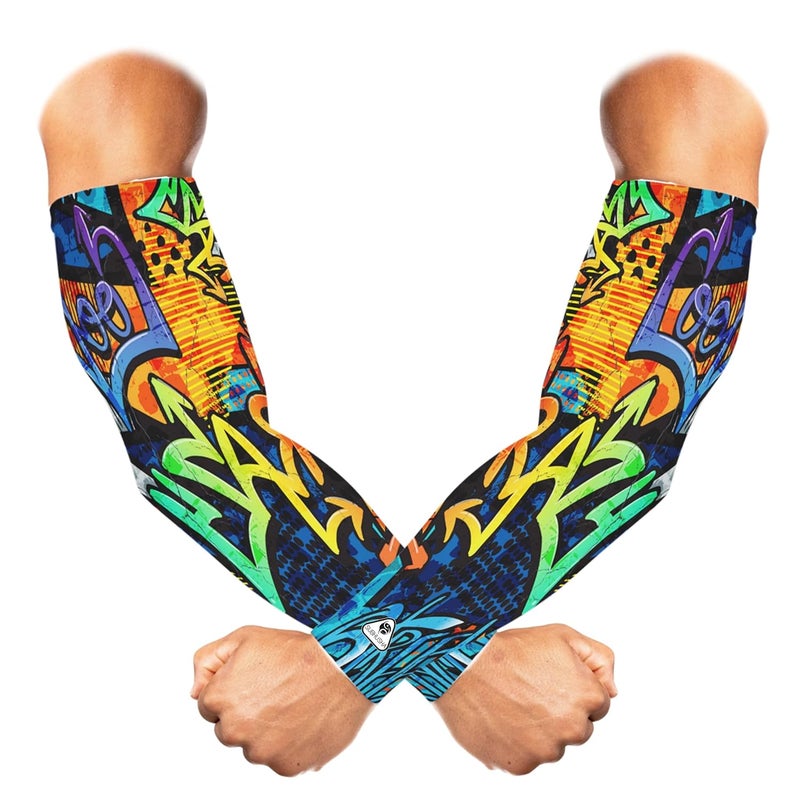 SUBHUSHA Arm Sleeve Unisex Sports Compression Sun Protection UV UPF 50 Cooling Sleeve Tattoo Cover Up Men & Women Cycling Cricket Biking Riding Golf Football Basketball & Running DP13 - Image 1