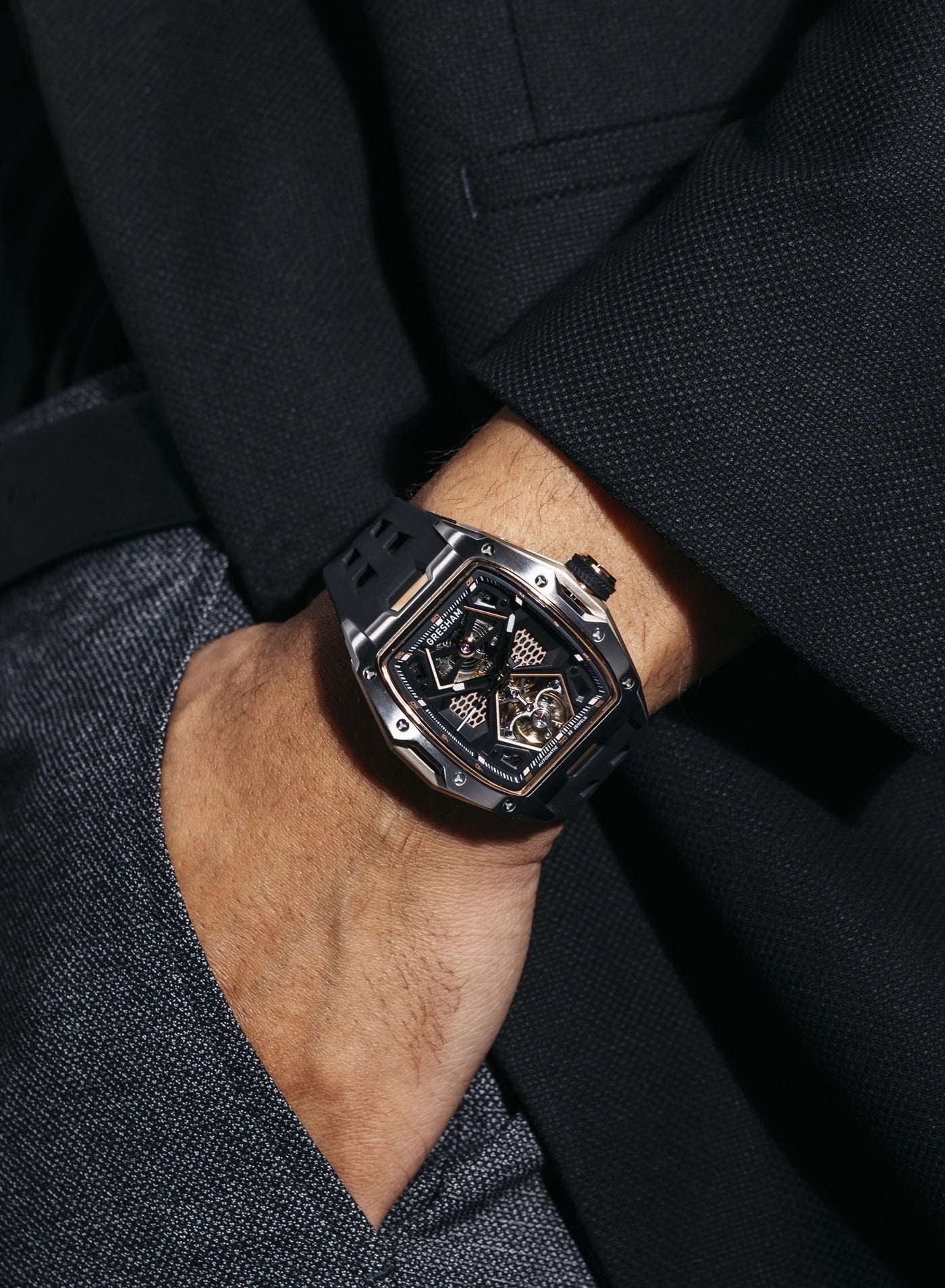 ساعة جريشام إصدار خاص للرجال من الفولاذ المقاوم لل...