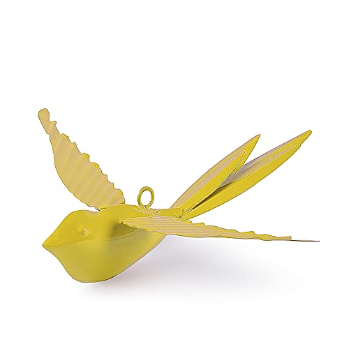 Elan Hanging Decorative Rockstar Bird Vibrant Metal Birds for Balcony, Garden, Home Décor Stylish Accent Pieces for Your Space Ideal for Brightening Your Indoor and Outdoor Spaces (Yellow, Set of 2) - Image 3