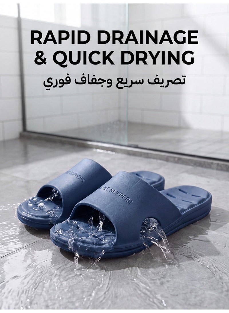 GUOLUOFEI Bathroom Quick Dry Anti-slip Lightweight Slippers for Men and Women Slides - Image 1