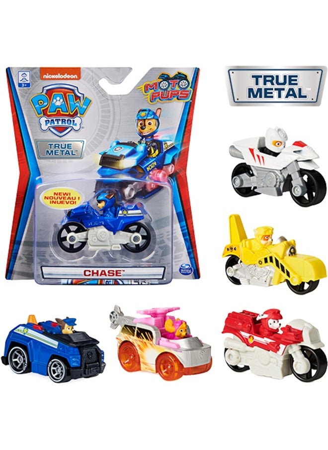 PAW PATROL - PAW Patrol True Metal - 1 Metallfahrzeug zum Sammeln - Moto Pups Motorräder und klassische Fahrzeuge gemischt - sortiert - Zufallsauswahl - Lieferumfang: 1 Fahrzeug - Image 1