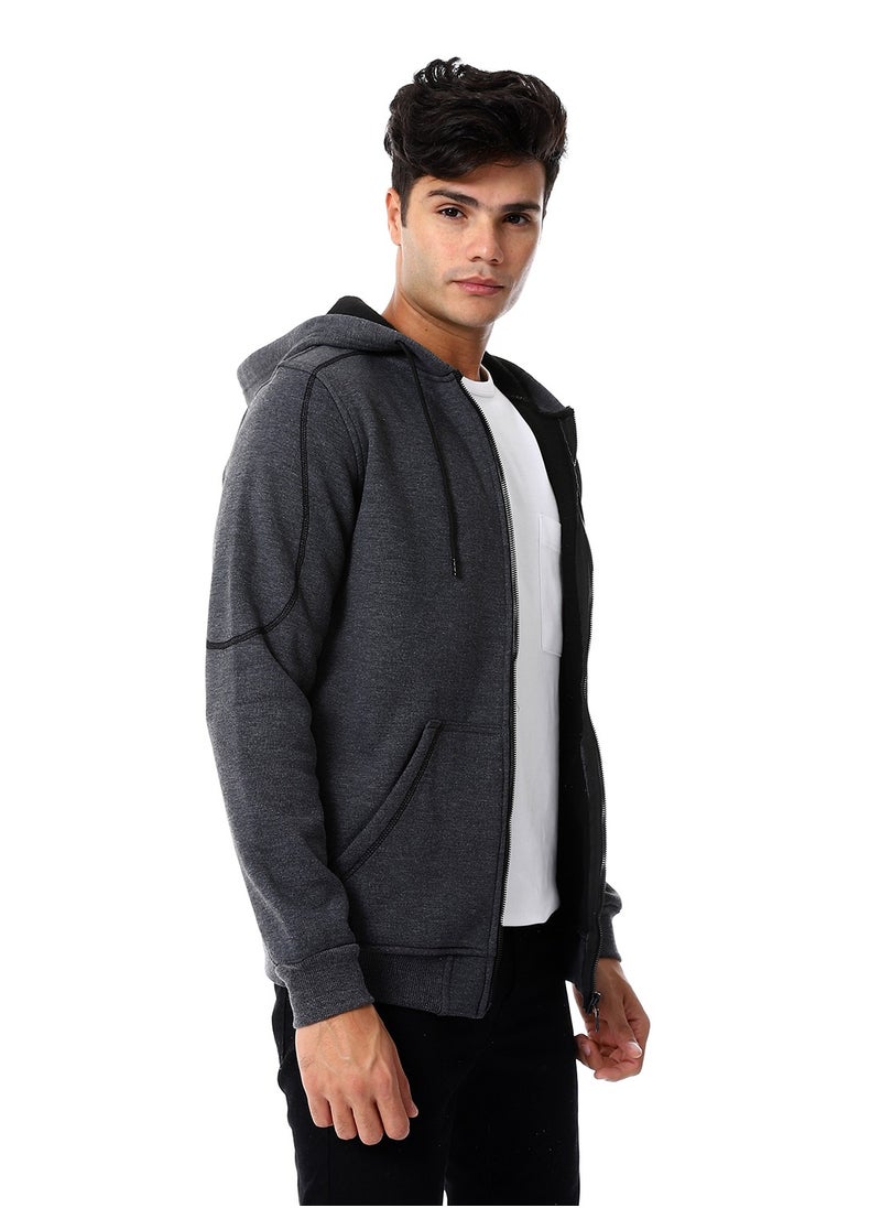 Caesar - Mens Front Pockets Zipped Hoodie - Image 1