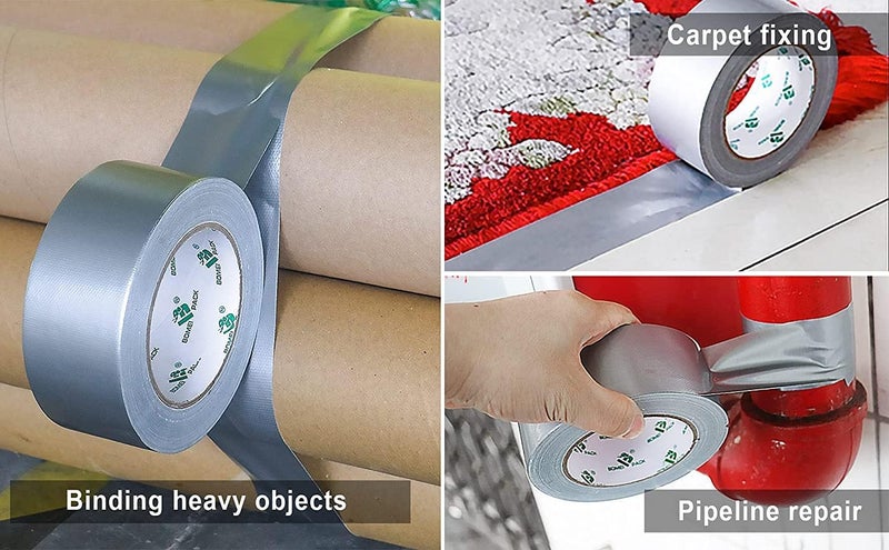 MARKQ 4 Rolls Duct Tape, 2 Inches X 15 Yards Strong Adhesive Silver Tape For Packing, Kitchen Home, Office, Indoor & Outdoor Use - Image 5