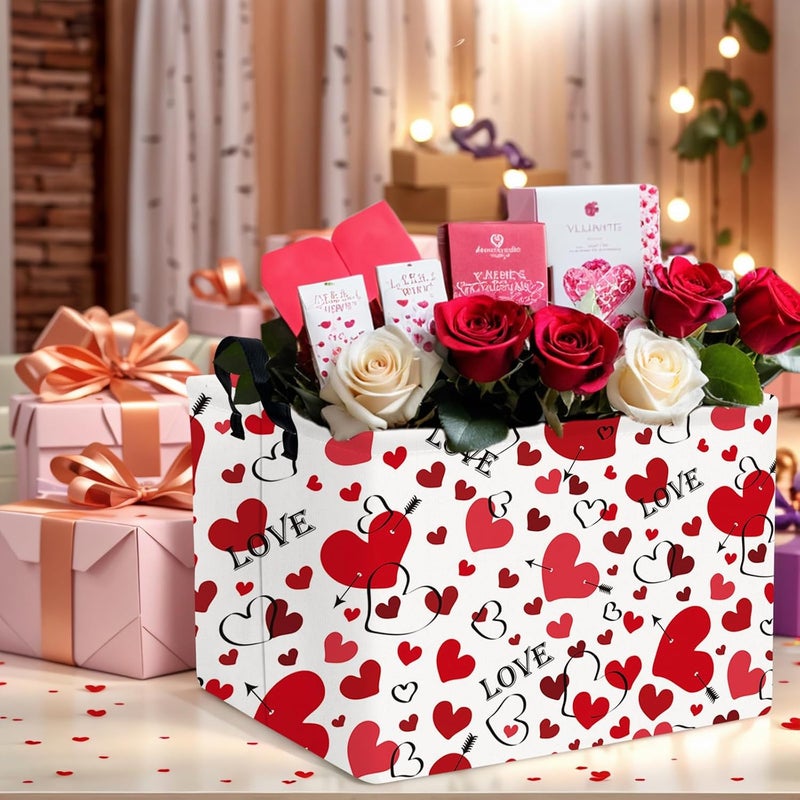 SETAMA Valentine's Day Basket Gift for Empty Cute Heart Large Storage Bin for Kid and Baby Room Décor (Love Arrow Heart) - Image 4