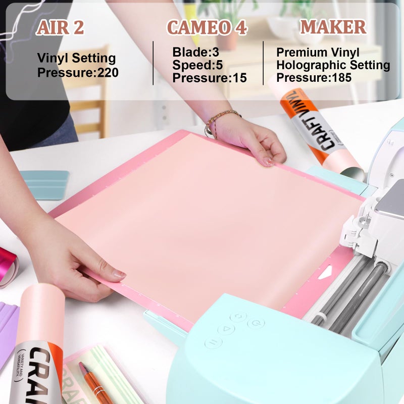 WRAPXPERT Pink Permanent Vinyl,12" x10ft Matte Adhesvie Vinyl Roll for cricut,DIY Home Decor, Valentine's Day Decor and Car Decal,Tumbler, Light Pink - Image 5