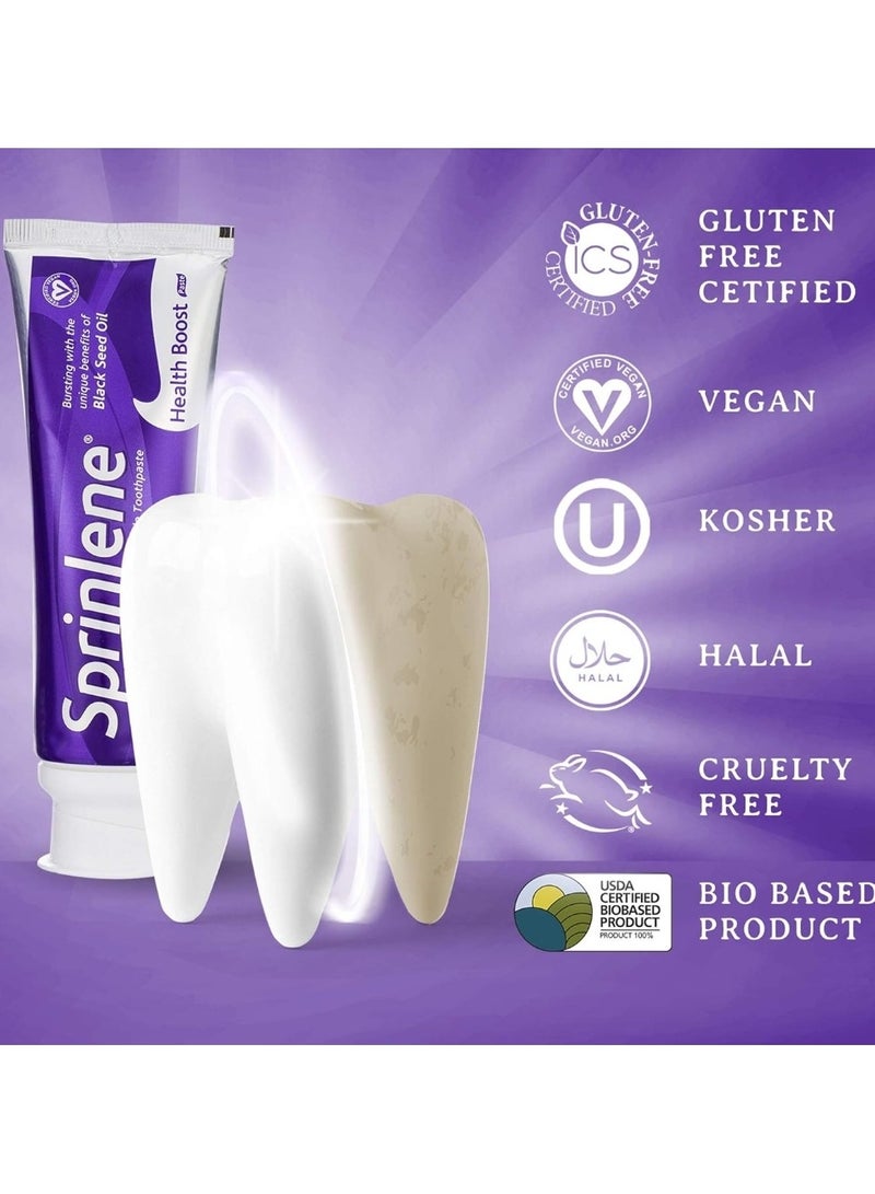 سبرين جين معجون أسنان طبيعي بزيت الحبة السوداء لتعزيز الصحة بالفلورايد 142 جم - Image 3