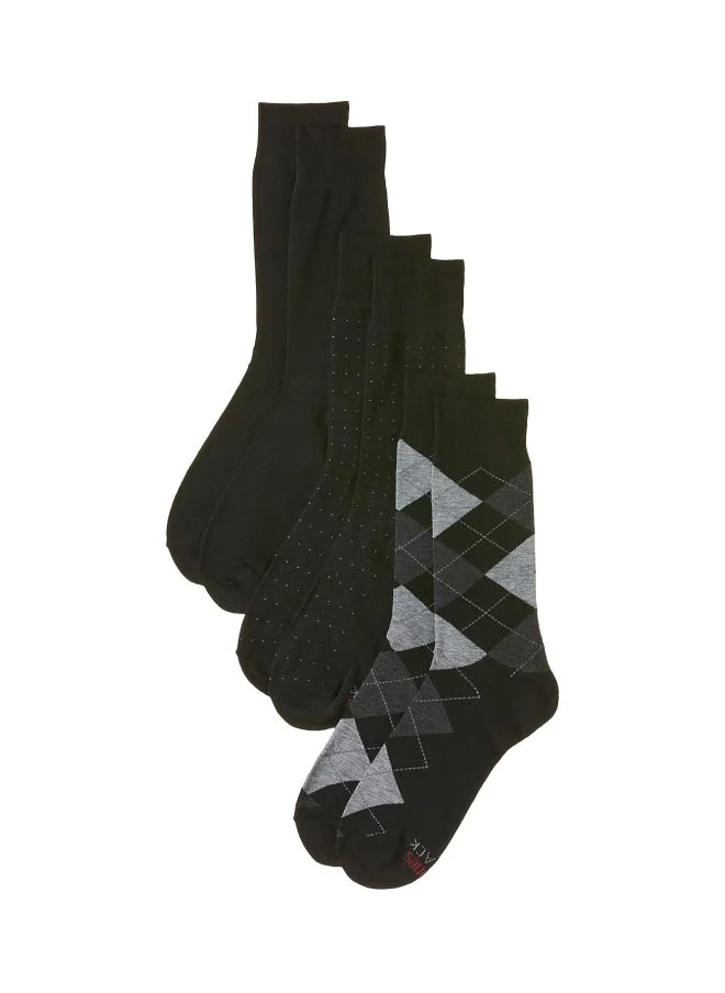 هينز Hanes Mens Comfort Blend P3 Casual Argyle Crew