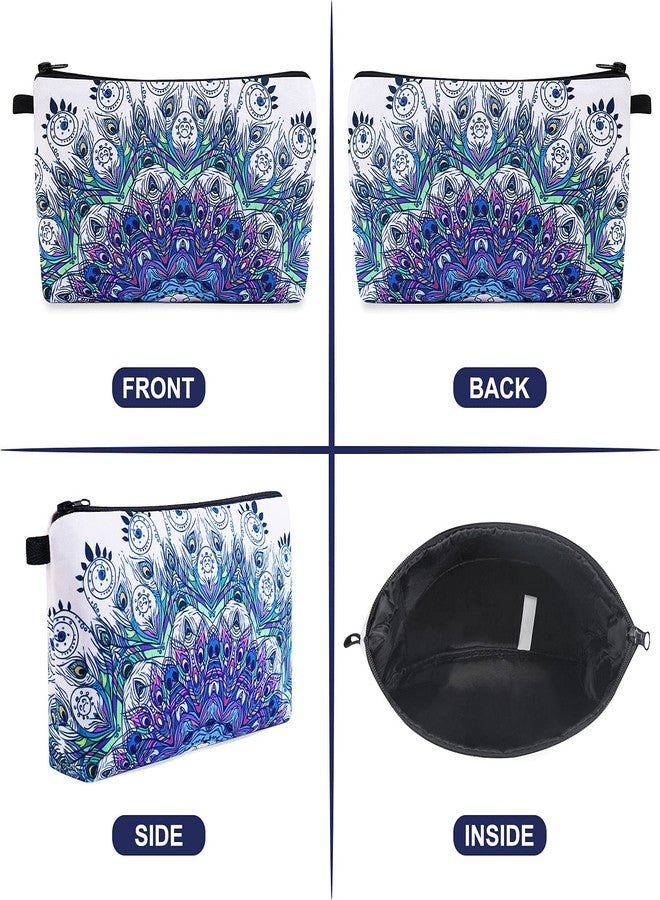 MAGEFY Makeup Bag Small Cosmetic Bag for Women Cute Makeup Pouch (2 packs Blue) - Image 4