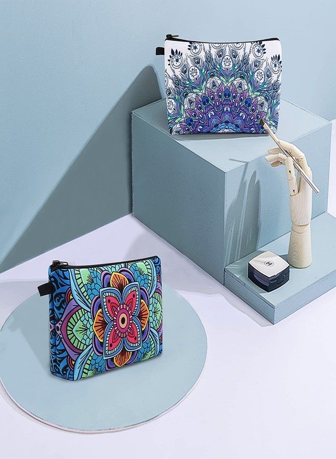 MAGEFY Makeup Bag Small Cosmetic Bag for Women Cute Makeup Pouch (2 packs Blue) - Image 5