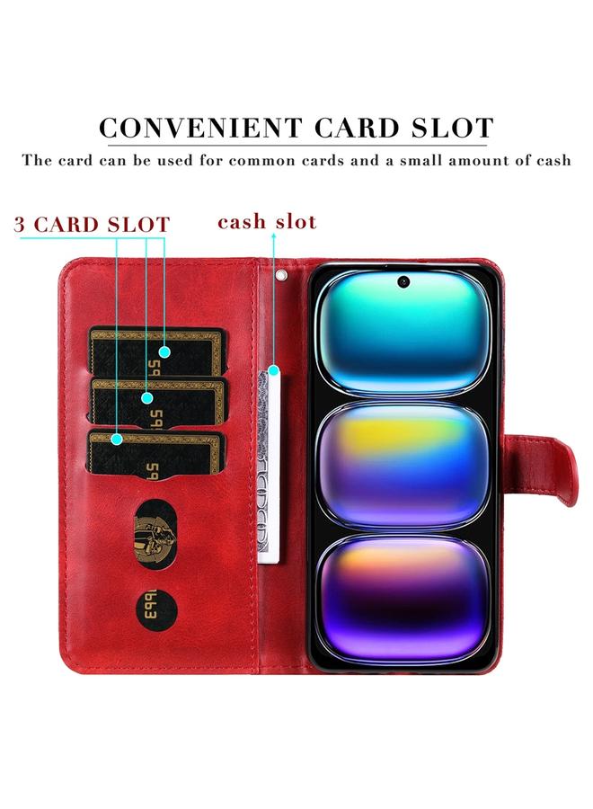 اس-توب جراب لهاتف Infinix Hot 50i / Smart 9 جراب هاتف أنيق من جلد العجل بسحاب - Image 4