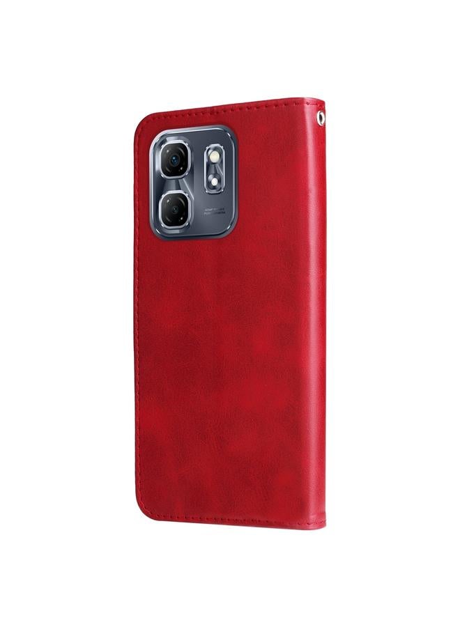 اس-توب جراب لهاتف Infinix Hot 50i / Smart 9 جراب هاتف أنيق من جلد العجل بسحاب - Image 3