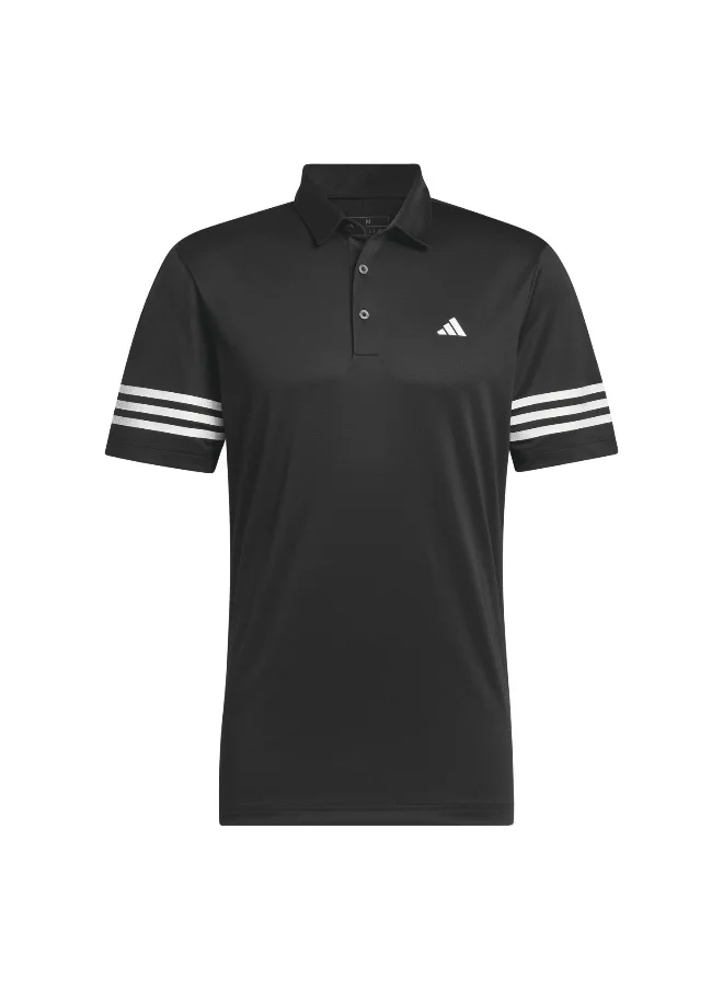 Adidas Adidas Core 3Strp Polo Black Golf Polo Shirts For Men S