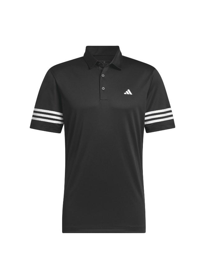 Adidas Adidas Core 3Strp Polo Black Golf Polo Shirts For Men S  - Image 1