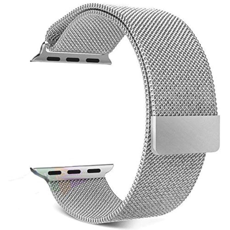 Magnetic Milanese Loop Stainless Steel Metal Strap Watch Bands For Apple Watch 42MM Silvery