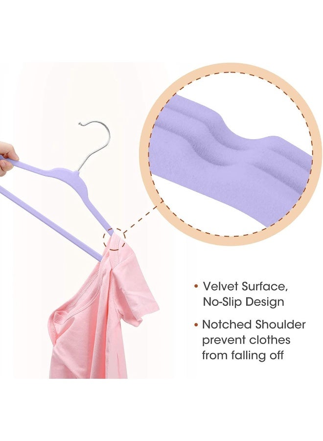 Red Dot Gift Red Dot Gift Baby Velvet Hangers 11Inch/28cm - Nursery Clothes Hangers Non Slip Toddler Hangers, 360 Chrome Swivel Hook - Image 4