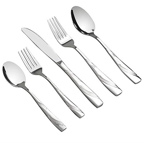 Nicesh 40-Piece Stainless Steel Flatware Cutlery, Service for 8 - Image 1