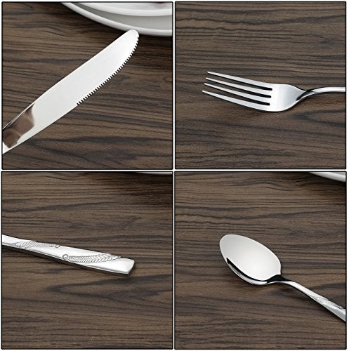 Nicesh 40-Piece Stainless Steel Flatware Cutlery, Service for 8 - Image 2