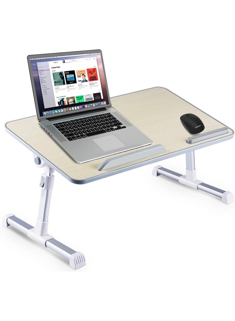 طاولة سرير قابلة للتعديل للابتوب مع مروحة USB تبريد - حامل محمول للطعام والعمل والدراسة - Image 1