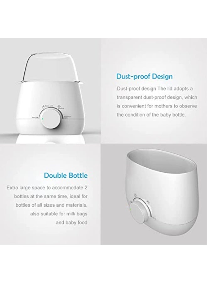 Real Bubee 3-in-1 Baby Bottle Warmer with Smart Temperature Control and Auto Shutoff for Breastmilk and Formula (White) - Image 3