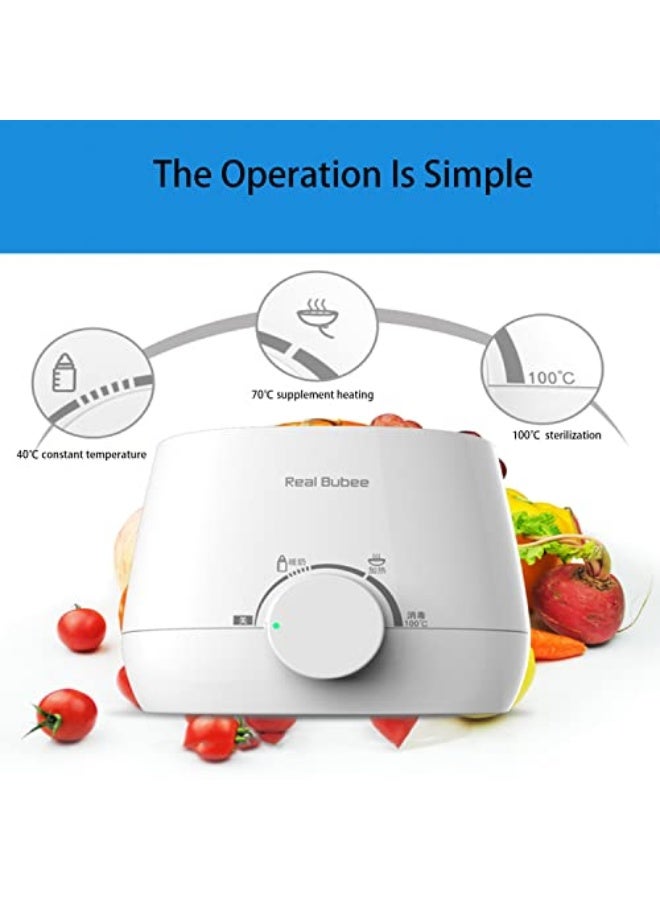 Real Bubee 3-in-1 Baby Bottle Warmer with Smart Temperature Control and Auto Shutoff for Breastmilk and Formula (White) - Image 2