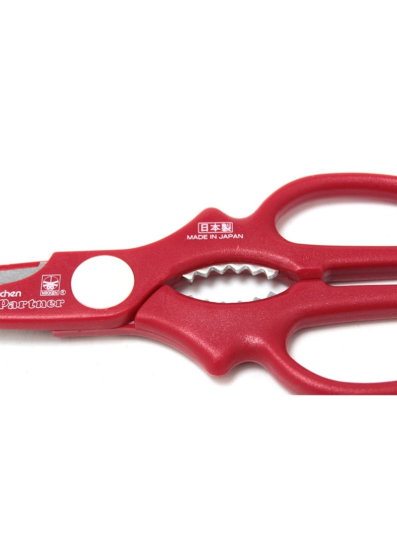 PARTNER Premium Kitchen Scissors EXCEL 230MM - Japan Made Stainless Steel Blades Red Handle  - Image 3