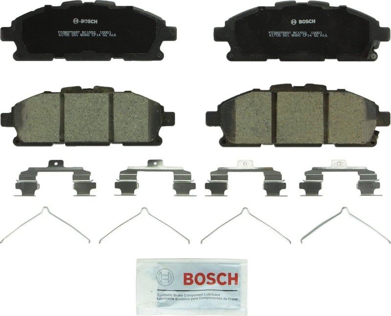 BOSCH BC1552 QuietCast Premium Ceramic Disc Brake Pad Set - Compatible With Select Nissan Quest; FRONT - Image 1