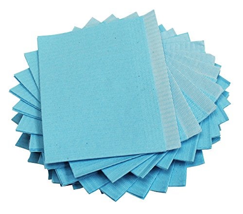 Adenna Dental Bibs/Lap Cloths BIB741B - Disposable, Blue, Case of 500 - Image 1