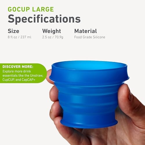 humangear GoCup | Compact Storage | On the Go Cup | BPA-free, PC-free, Phthalate-Free, Large (8 fl.oz/237ml), Green - Image 5