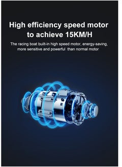 NIBEMINENT Remote control boat wireless electric long-life high-speed 2.4G rechargeable speedboat model water children's mini  - Image 3