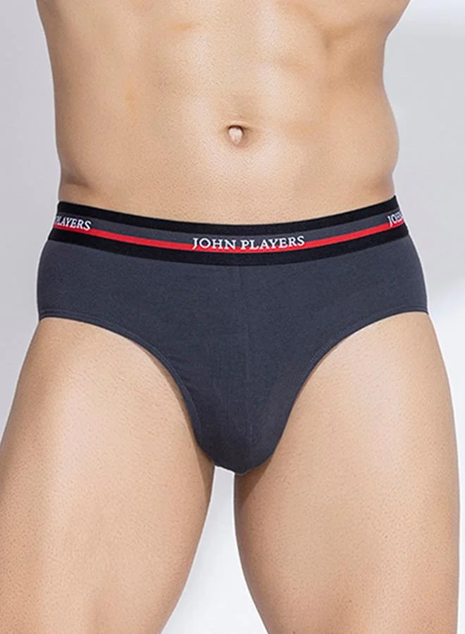 John Players John Player Pack of 2 - Solid Briefs with Elastic Waistband
