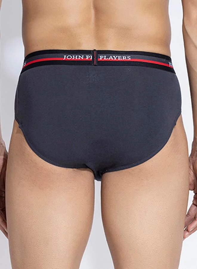 John Players John Player Pack of 2 - Solid Briefs with Elastic Waistband