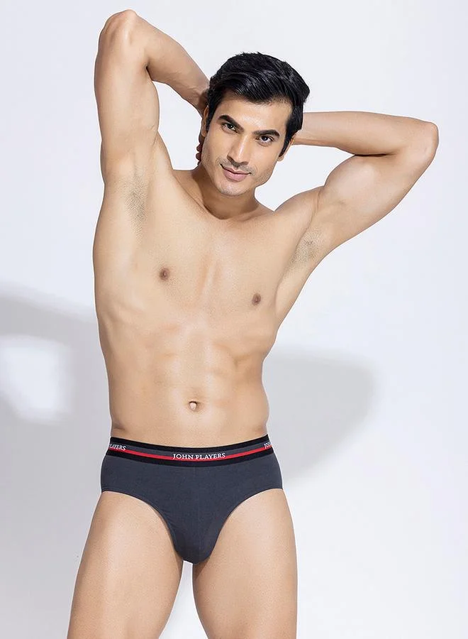 John Players John Player Pack of 2 - Solid Briefs with Elastic Waistband