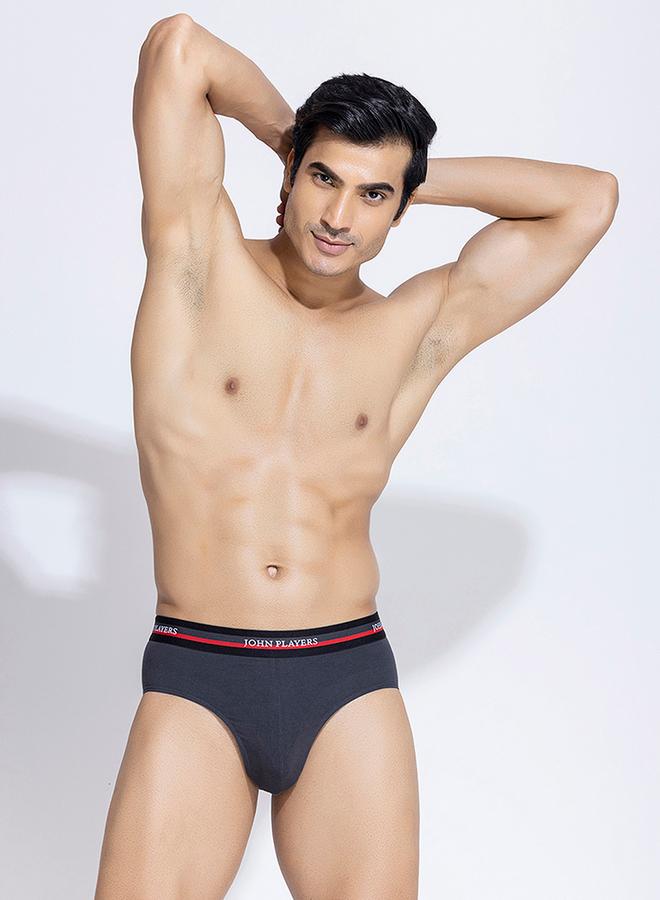 John Players Pack of 2 - Solid Briefs with Elastic Waistband - Image 1