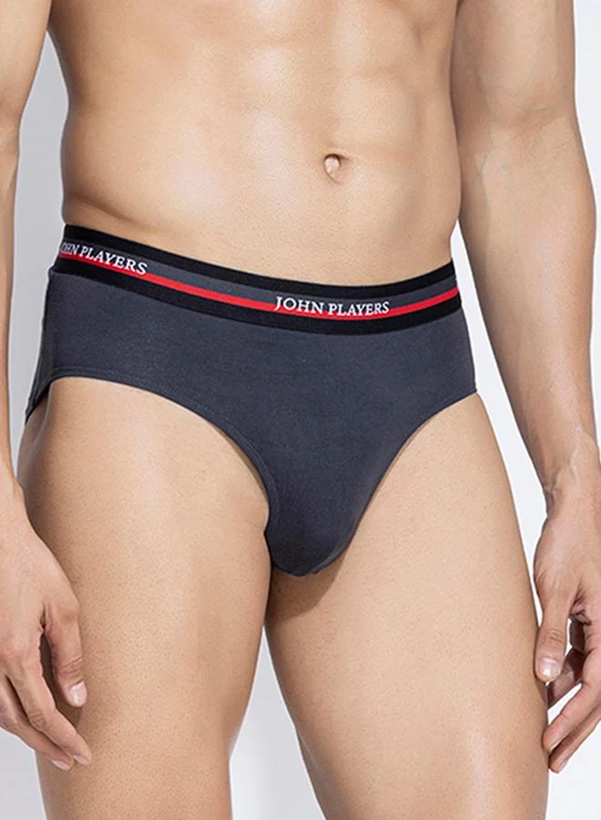 John Players John Player Pack of 2 - Solid Briefs with Elastic Waistband