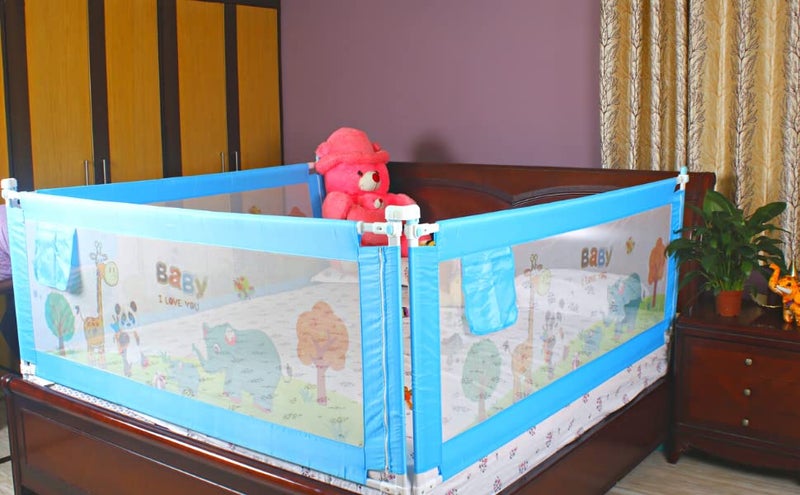 VIC Kid® Adjustable Baby Bedrail Guard Bed Fence (Pack of 3, 1.8 Baby 143,1.8 Baby 143,1.5 Baby 143) - Image 3